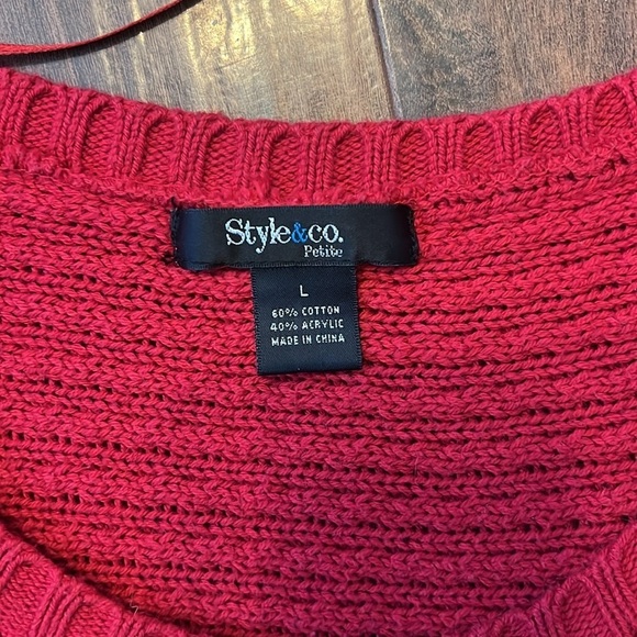 Style and Co. Cotton Sweater, Sz. L. - Picture 6 of 7